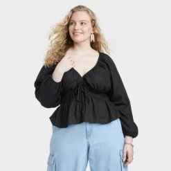 Women's Puff Long Sleeve Tie-Front Blouse - Universal Thread™ 7 Women's Puff Long Sleeve Tie-Front Blouse - Universal Thread™ -Universal Thread Shop GUEST e613f705 cfe0 4bda 852e ccafea21c60b