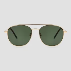 Women's Square Aviator Sunglasses - Universal Thread™ Vibrant Gold