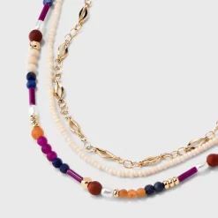 Semi-Precious Aventurine Jasper Lapis Opal Quartz Beaded Necklace Set 3pc - Universal Thread™ -Universal Thread Shop GUEST ee13705a bdd2 4cc2 8de3 24c0f43e33c0