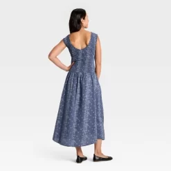 Women's Smocked Midi A-Line Dress - Universal Thread™
