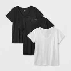 Women's 3pk Fitted V-Neck Short Sleeve T-Shirt - Universal Thread™ -Universal Thread Shop GUEST fba90a64 b229 41a9 aaeb 292e6797cf00