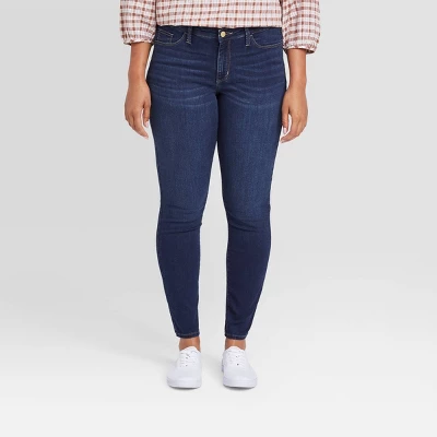 Women's Mid-Rise Skinny Jeans - Universal Thread™ Blue 5 Women's Mid-Rise Skinny Jeans - Universal Thread™ Blue - Image 5