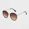 Women's Shiny Plastic Round Sunglasses - Universal Thread™
