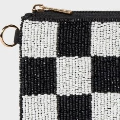 Checker Beaded Pouch - Universal Thread™ Black/White -Universal Thread Shop GUEST ff3f0a58 69fb 44b9 a181 dc84d6f47d4a